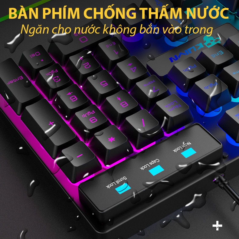 Bộ chuột bàn phím máy tính Coputa chuột bàn phím giả cơ Gaming có dây Full LED RGB T6