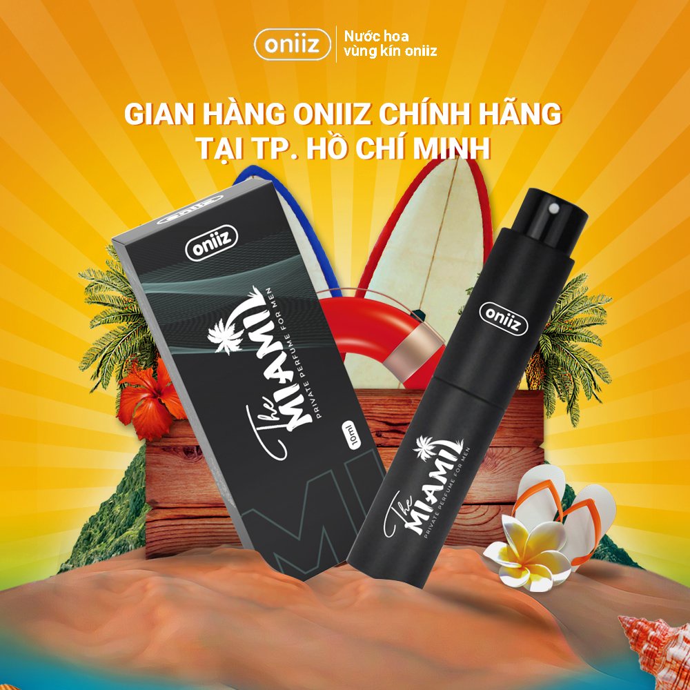Oniiz Scent - Nước hoa vùng kín nam giới THE MIAMI thiên đường rực rỡ - Chai xịt 10ml