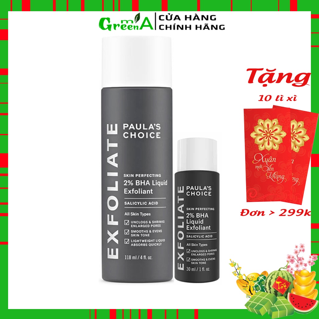 Tẩy Da Chết Paula Choice 2% BHA Tẩy Tế Bào Chết Paula's Choice Skin Perfecting 2% BHA Liquid Exfoliant Se Lỗ Chân Lông