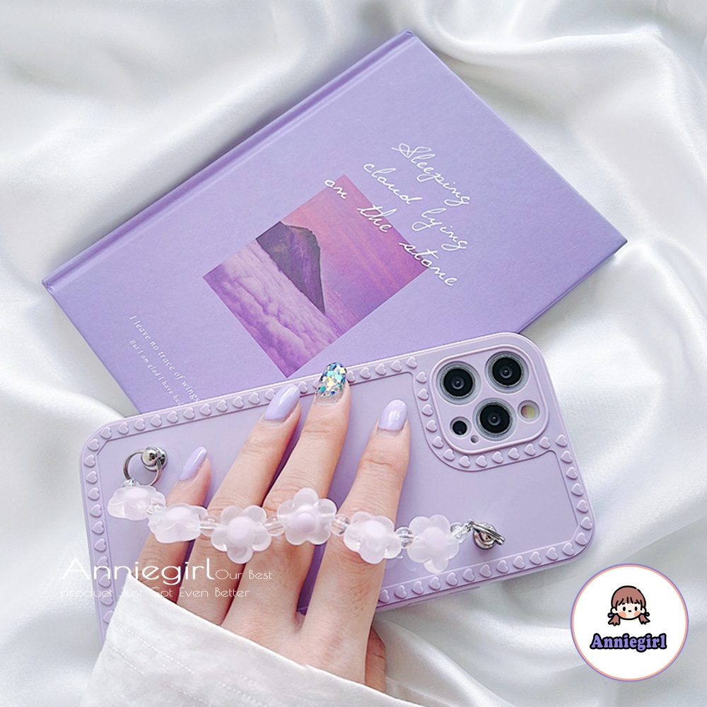 Ốp điện Thoại TPU Mềm Chống Sốc Phối Dây đeo Hình Hoa Cho Iphone 13 12 11 Pro Max Xr Xs Max 8 7 Plus | BigBuy360 - bigbuy360.vn