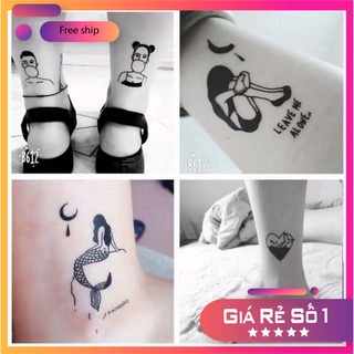 [Hot trend] Hình xăm nước hình xăm dán flash tatoo đen trắng đẹp phong cách Hàn Quốc dễ thương giá rẻ phần 1 phukienvppb