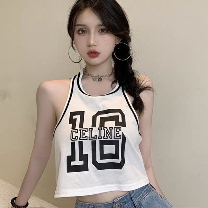Áo ba lỗ croptop thể thao in hình số 16 Michi,áo ba lỗ thể thao nữ