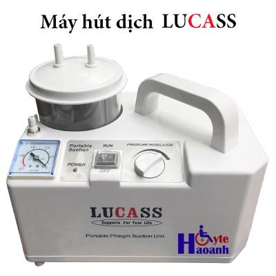 Máy hút dịch 1 bình Lucass SS-6A hút mũi đờm cho trẻ em và người lớn, tặng 2 đầu hút ngoài.