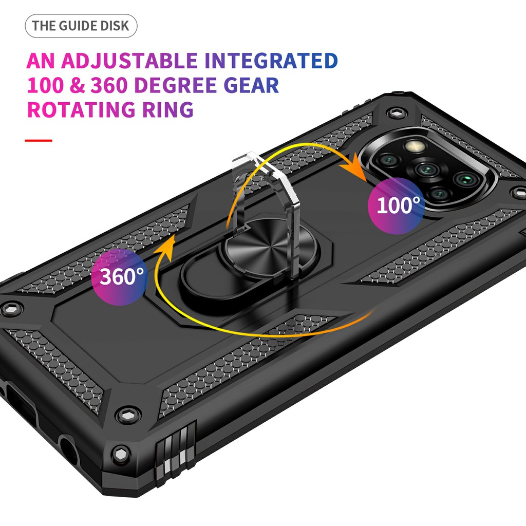 Ốp lưng Xiaomi Poco X3 / Poco X3 Pro 💥Freeship💥 chống sốc quân đội nhẫn iring cao cấp giá đỡ xem phim