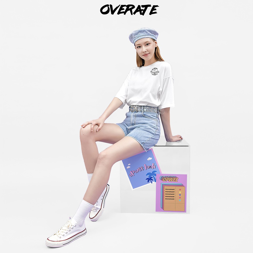 Áo Thun Tay Lỡ - Overate Form Rộng Unisex Vintage Màu Trắng OVT09 ( Chất Vải Siêu Đẹp ) | BigBuy360 - bigbuy360.vn
