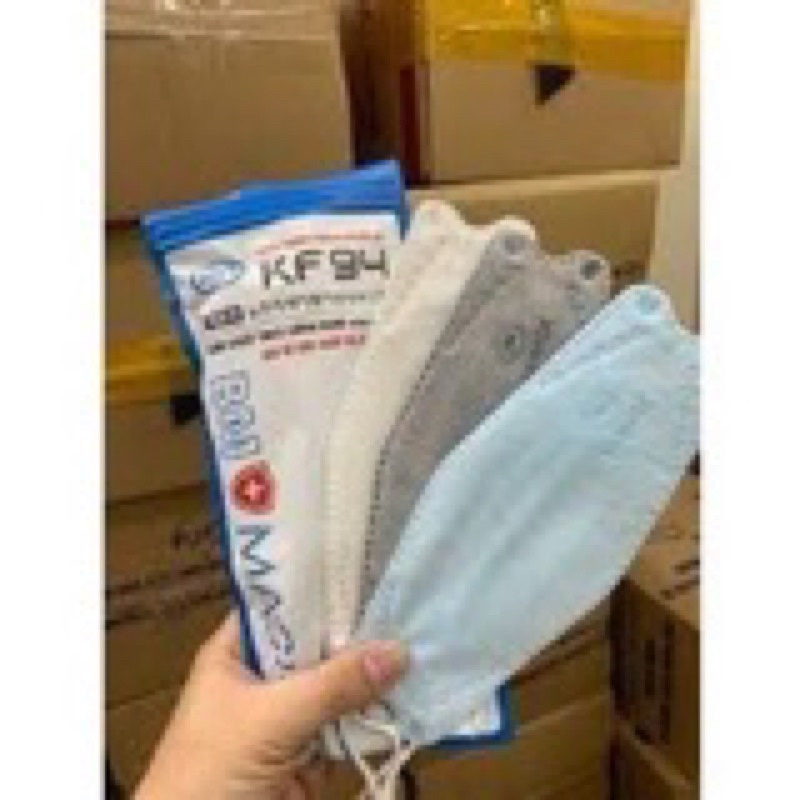 Sỉ 1 thùng 300 chiếc khẩu trang Kf94 Tiêu chuẩn Hàn Quốc