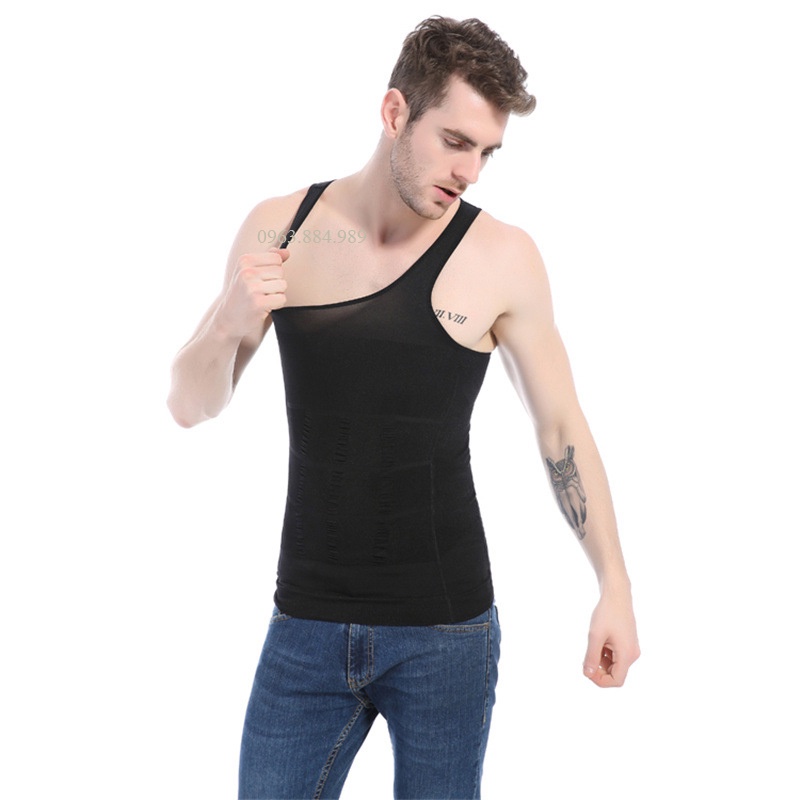 Áo ba lỗ định hình vùng bụng A.125 cho anh em chất liệu cao cấp, co dãn cho anh em định hình bụng
