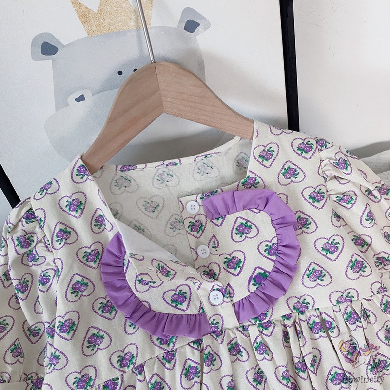 Đầm Công Chúa In Hoa Kiểu Hàn Quốc Thời Trang Mùa Hè Cho Bé Gái