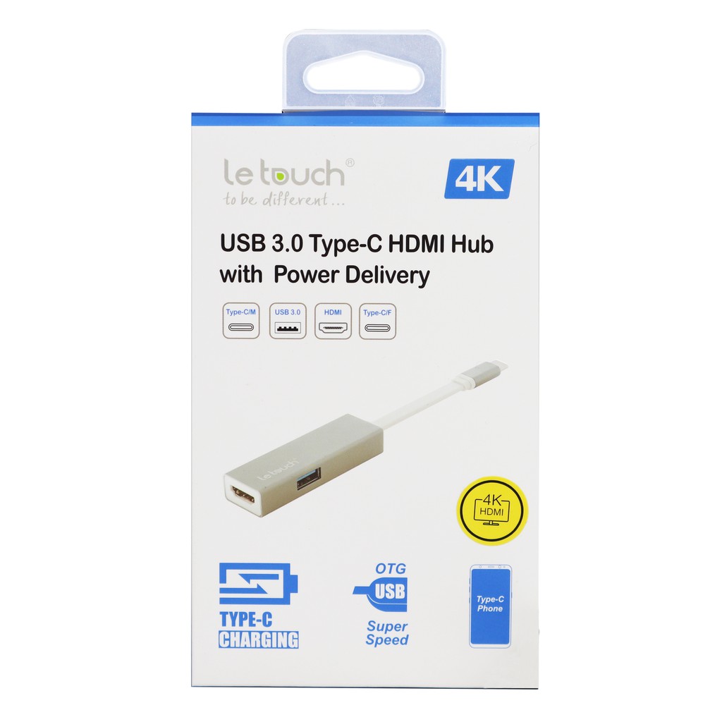 BỘ CHIA HUB LETOUCH USB 3.0 TYPE-C HDMI