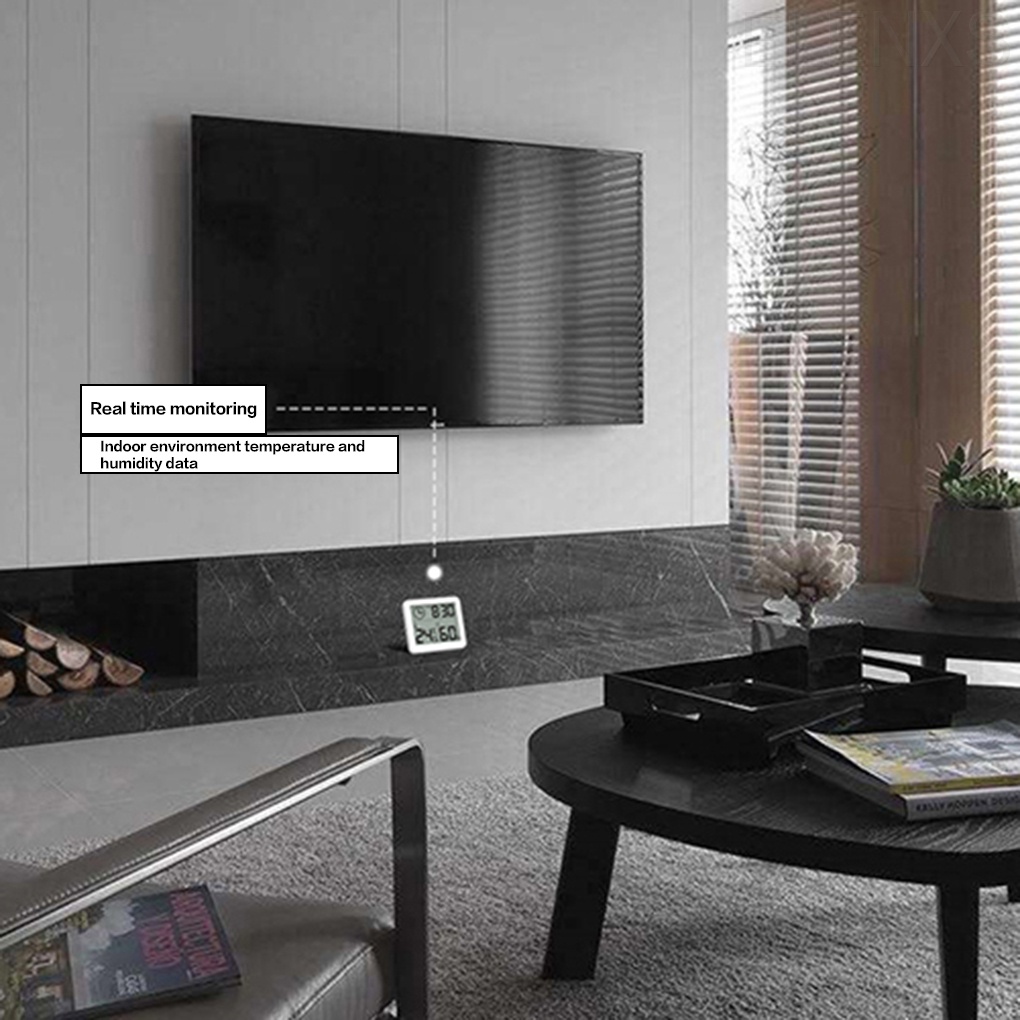 Đồng Hồ Điện Tử Đo Nhiệt Độ Và Độ Ẩm Màn Hình Lcd Tiện Dụng Cho Gia Đình