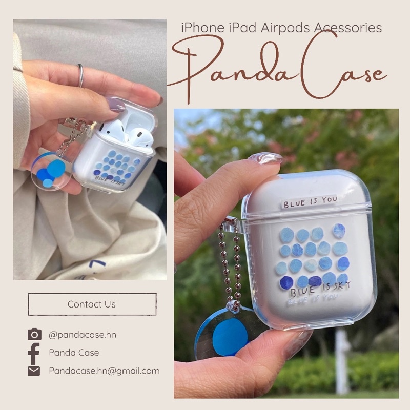 Vỏ case sky bảo vệ bao đựng tai nghe airpods 1 2 Pro - Ốp airpods chống va đập, trong suốt in hình