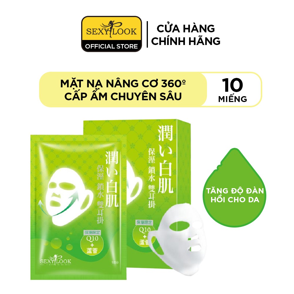 Mặt Nạ Nâng Cơ 360º SEXYLOOK Cấp Ẩm Chuyển Sâu ( Xanh Lá ) (Hộp 10 Miếng)