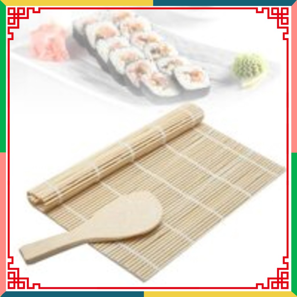 dụng cụ cuôn sushi bằng gỗ tiện dụng