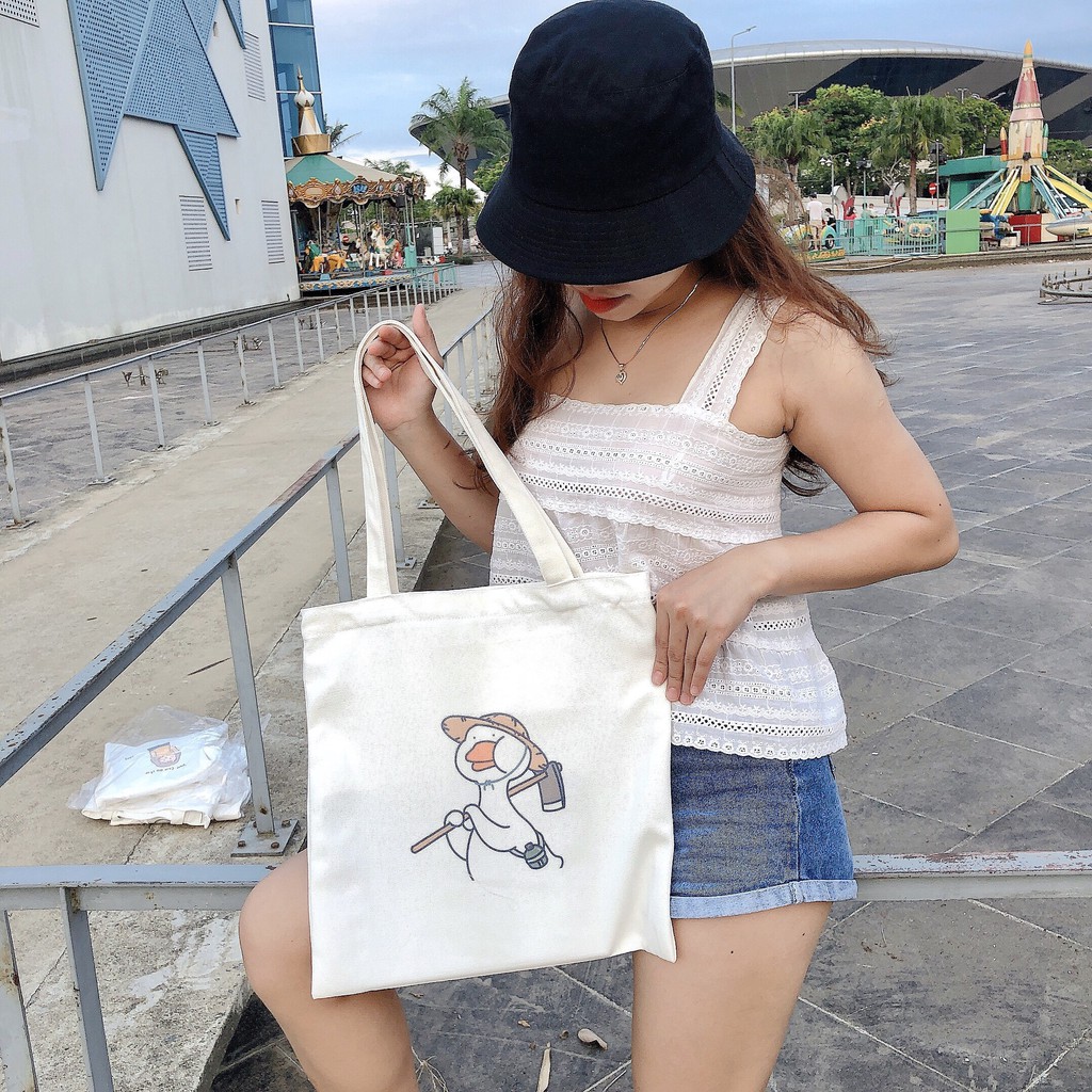 Túi tote nữ vãi canvas phong cách hàn quốc