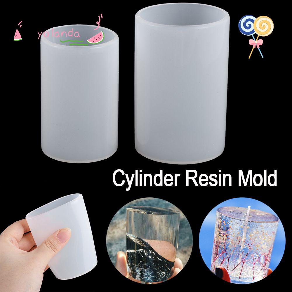 Khuôn Làm Nến Đất Sét Resin Hình Trụ Thủ Công
