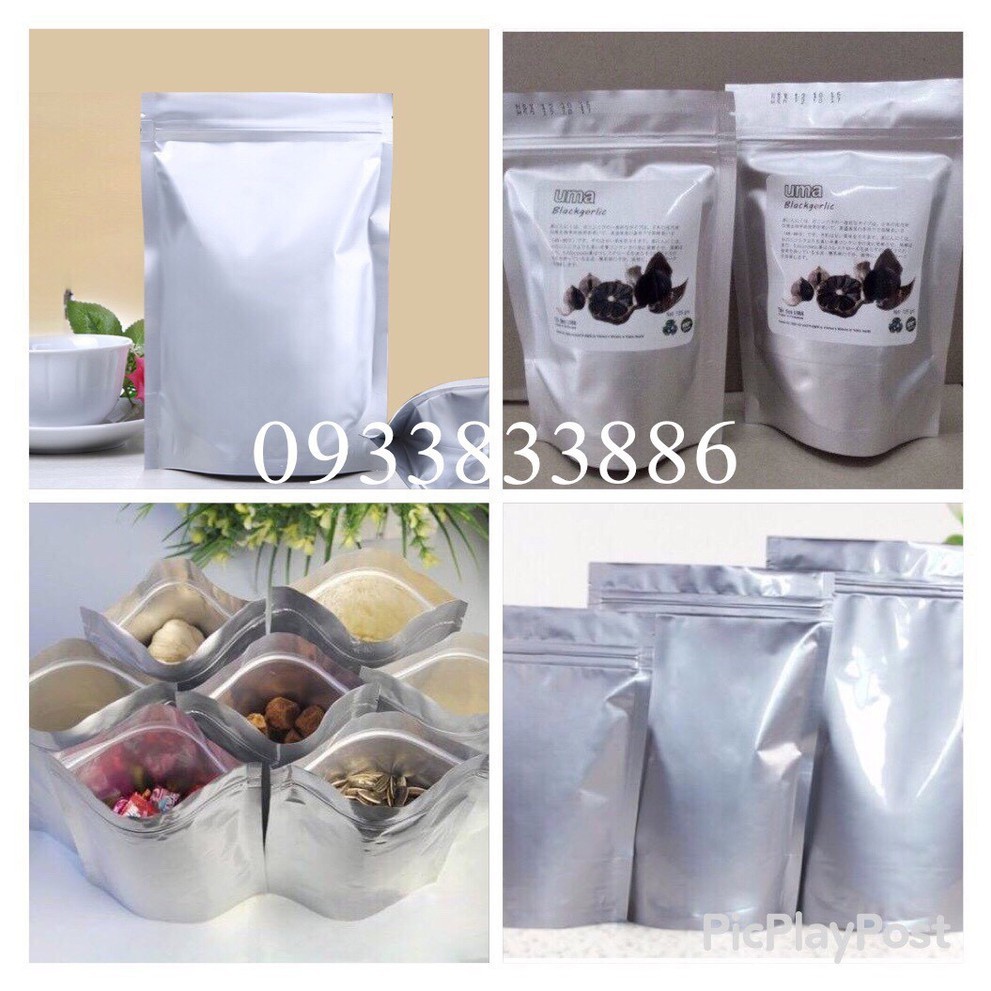 "TÚI ZIP" 2 MẶT BẠC, (1 ký nguyên)