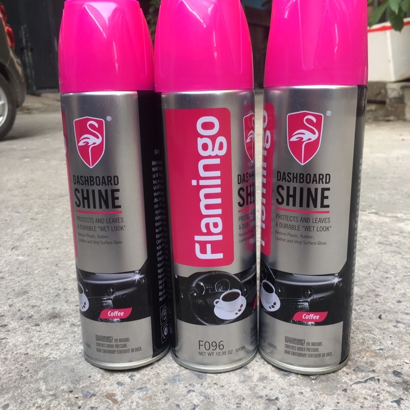 Chai Xịt Dưỡng Bóng Da Và Đồ Nội Thất Flamingo F096 500ml - Mùi Cofe