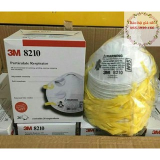 Khẩu Trang 3M 8210 N95 Chống Dịch Hiệu Quả Lọc Ít Nhất 95% Bụi Mịn, Vi Khuẩn, Virus -BHGT