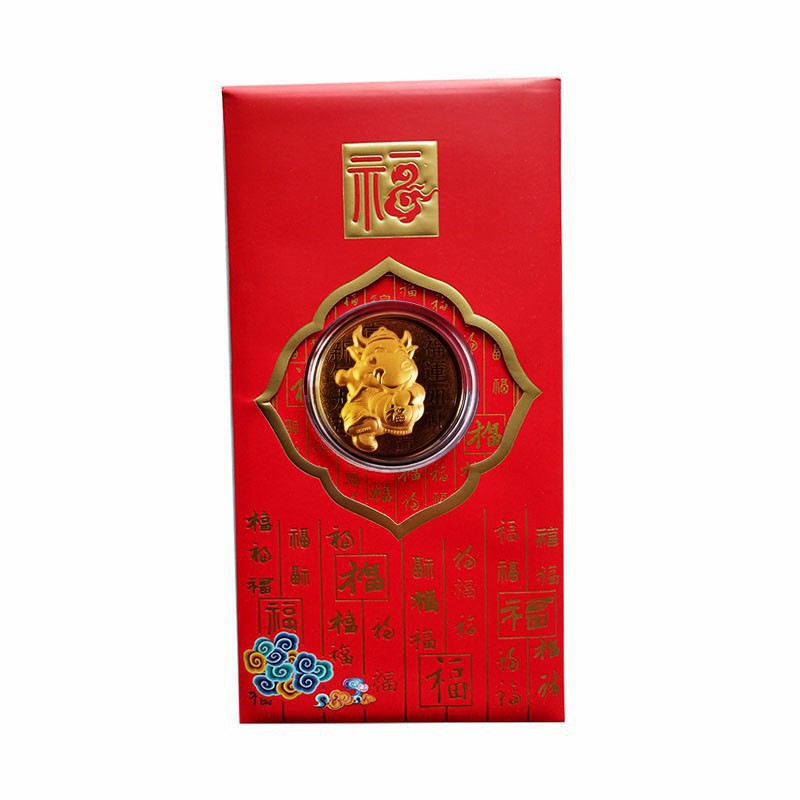 Bao Lì Xì Hình Tờ Tiền Vàng Au999 (0.1gr)