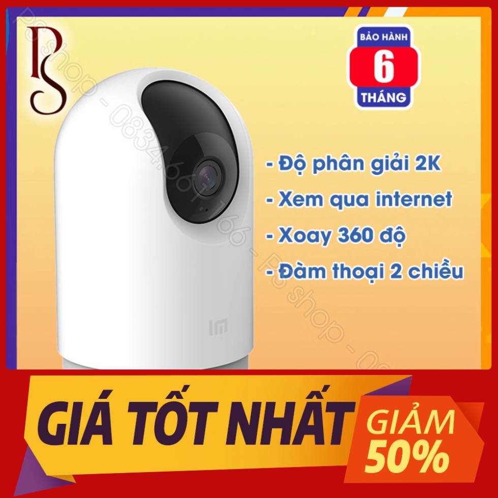 GIÁ XẢ KHO Camera an ninh Xiaomi 2K Pro - Xoay 360 độ, hồng ngoại quay đêm, kết nối internet, wifi 5GHz, Xem trên nhiều 