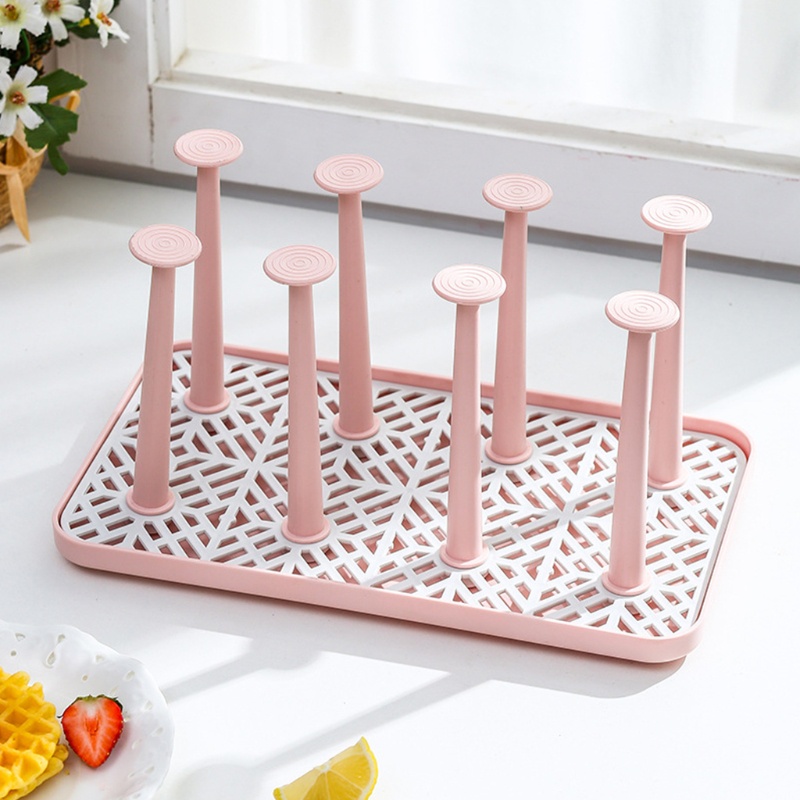 Giá đỡ cốc nước thủy tinh bằng PP chống nước có lỗ ráo nước đa năng