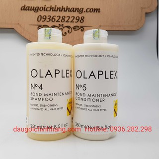 DẦU GỘI XẢ OLAPLEX SỐ 4 VÀ SỐ 5 250ml sx 2021