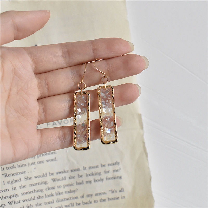 Khuyên tai hình chữ nhật phong cách Hàn Quốc thanh lịch dành cho nữ