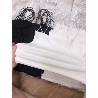 Áo hai dây sợi bún croptop thời trang
