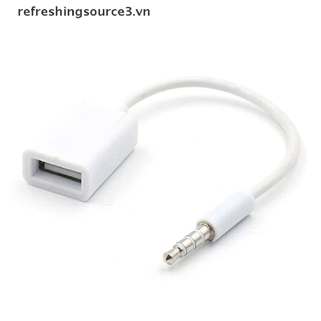 Dây Cáp Âm Thanh Chuyển Đổi Đầu Cắm 3.5mm aux Sang Cổng Cắm usb 2.0 Cho mp3 Xe Hơi