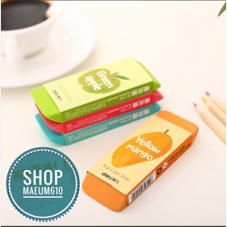 Gôm tẩy cỡ lớn hình trái cây - Tẩy gôm siêu to khổng lồ nhiều màu dùng lâu dài ShopMaeum610
