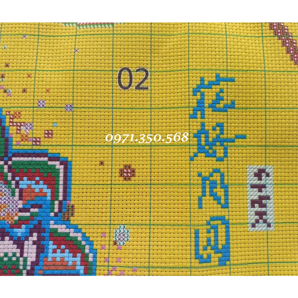 Tranh thêu chữ thập Cá chép dưới trăng AA2013 I 50x92cm