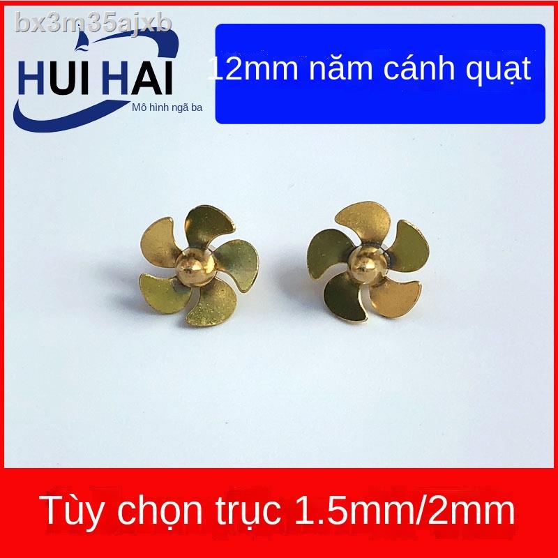 Phụ kiện mô hình tàu điều khiển từ xa Tàu mô phỏng chân vịt năm cánh 12mm với đường kính lỗ bên trong 1,5