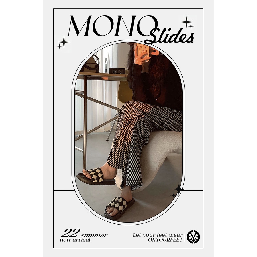 Dép quai ngang unisex - Mono Slides