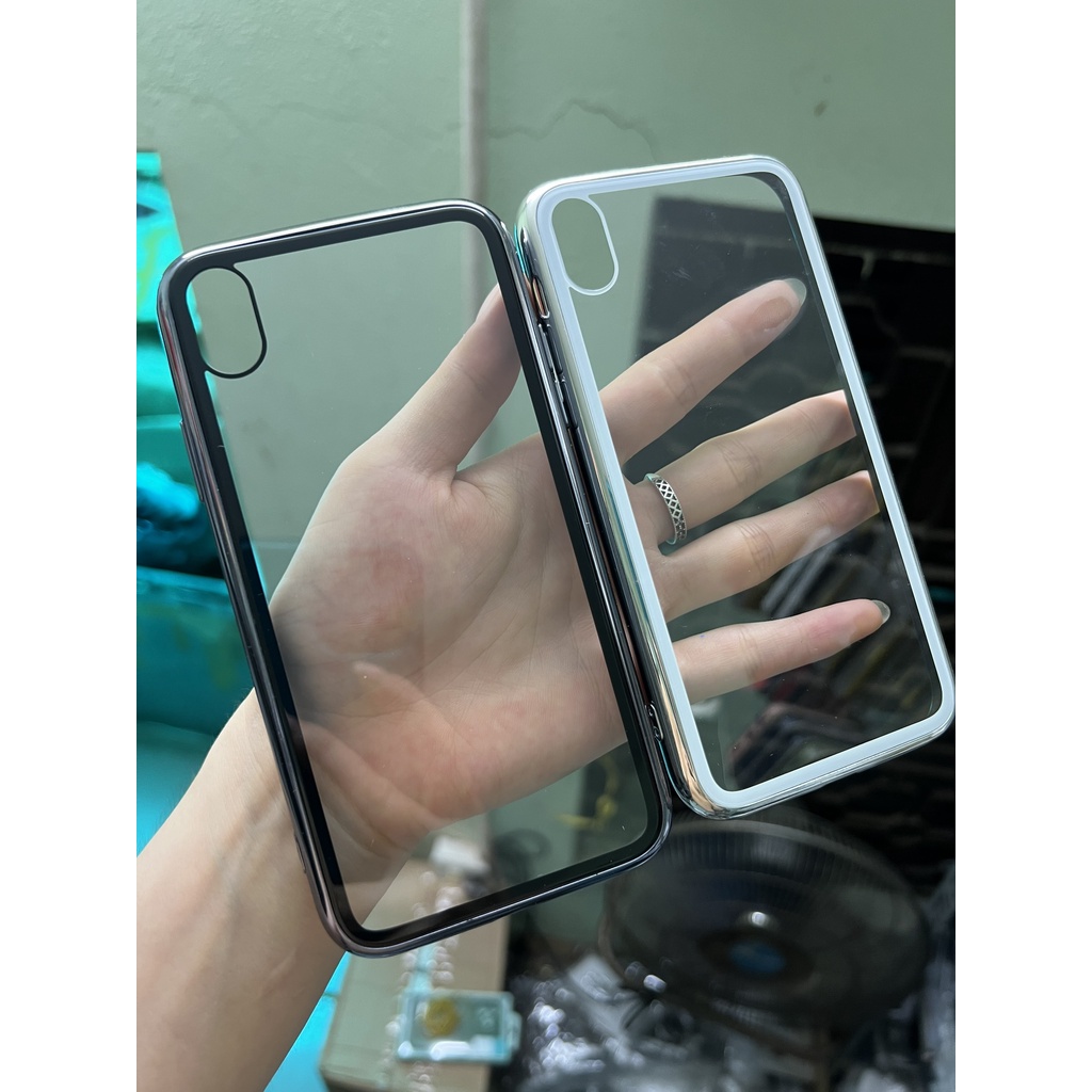 CHÍNH HÃNG  Ốp lưng kính cường lực viền màu Remax siêu đẹp iPHONE XR0