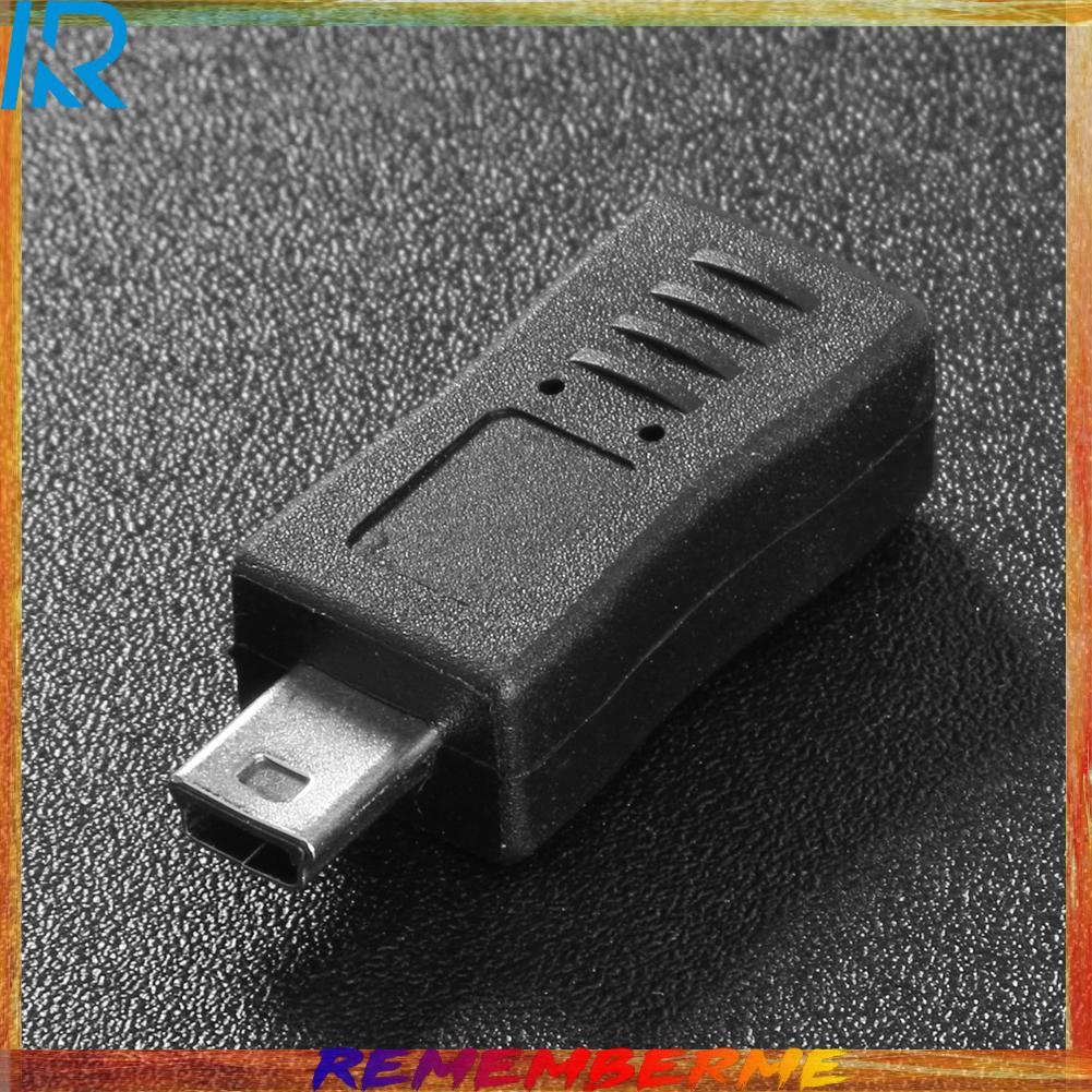 [rem]★Mini USB 5Pin Male to Micro USB Female T Shape V3 to V8 Adapter Converter