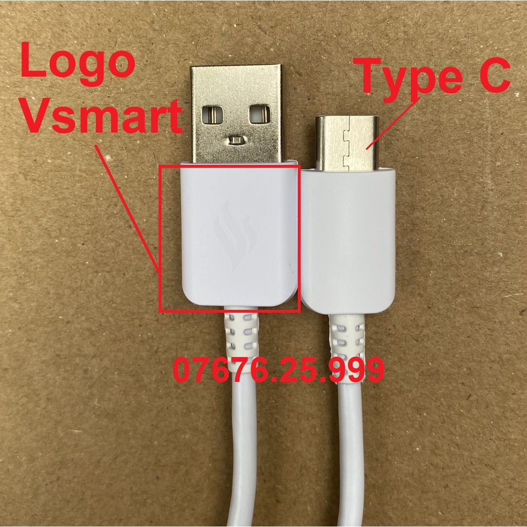 Cáp Sạc Vsmart Chính Hãng - Cổng Type C