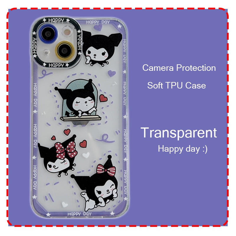 Ốp Điện Thoại Họa Tiết Hoạt Hình Kuromi Cho iPhone 14 Plus Pro Max 13 12 11 Pro Max X XR XS Max 8 7 Plus SE 2020