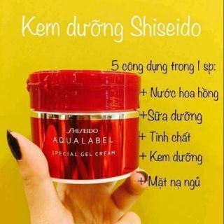 Kem dưỡng ẩm ban đêm Shiseido Aqualabel 5in1 Special Gel Cream Moist 90gr