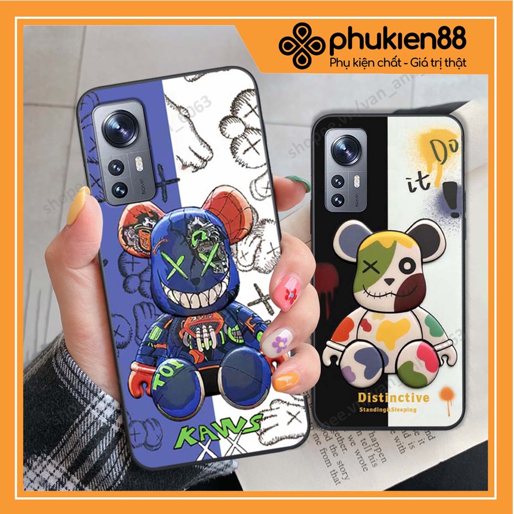 Ốp lưng Xiaomi 12 / Xiaomi 12 Pro hình kaws, bear brick, venom thời trang siêu ngầu