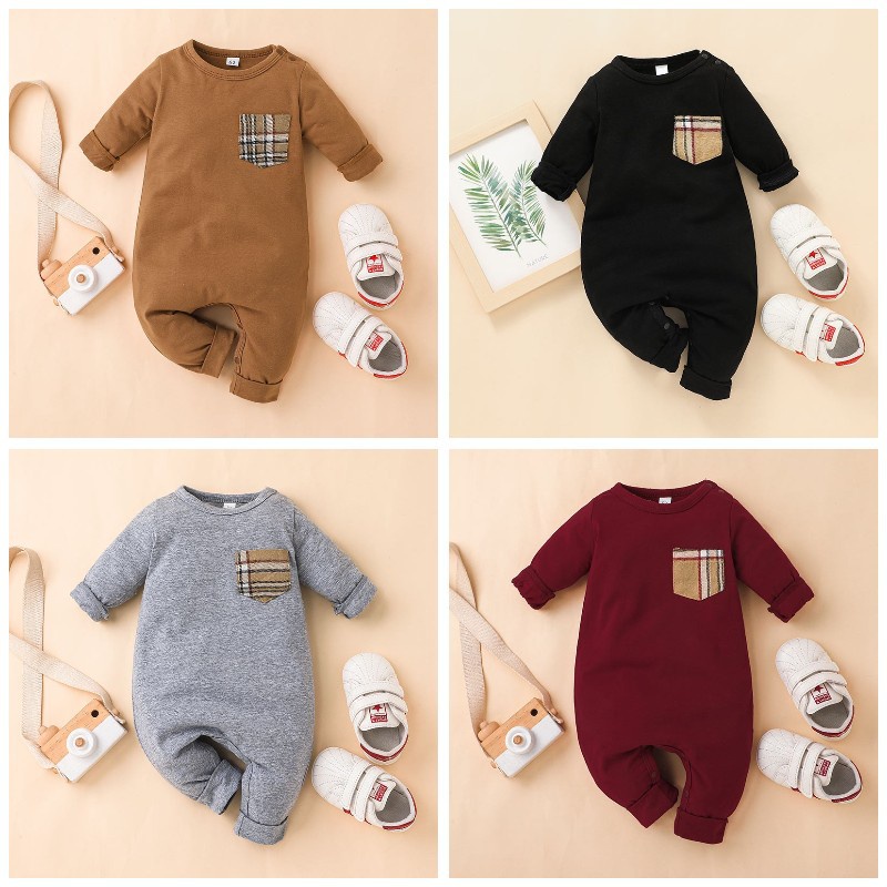 Body Dài tay Cho Bé Trai Sơ Sinh 0-24 Tháng,Bodysuit Liền Thân Áo Liền Quần Cho Bé trẻ em