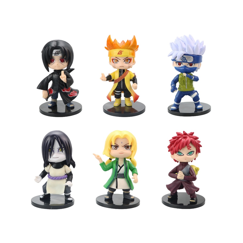 Mô hình để bàn 6 nhân vật Naruto phong cách ChiBi cao 11cm - NTR03A