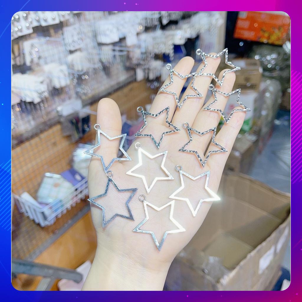 Combo 10 ngôi sao nguyên liệu handmade làm bông tai, chuông gió, túi đeo....