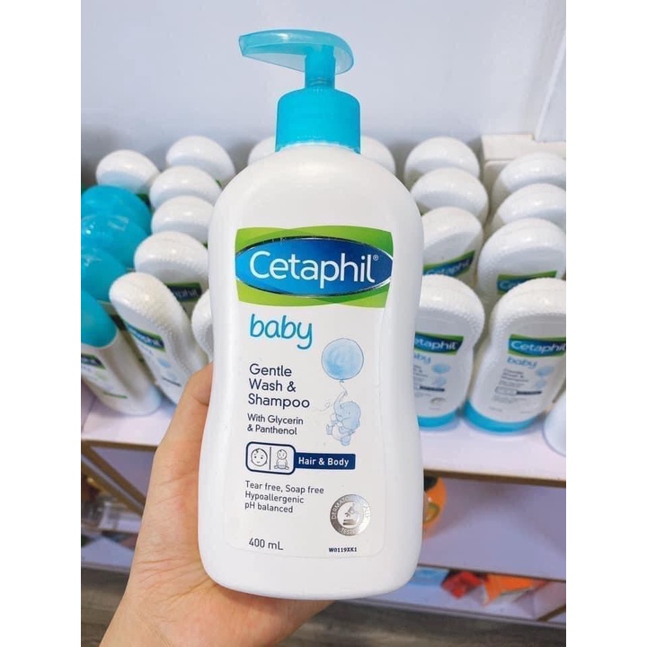 Sữa tắm gội cho bé Cetaphil Baby có vòi 400ml Úc