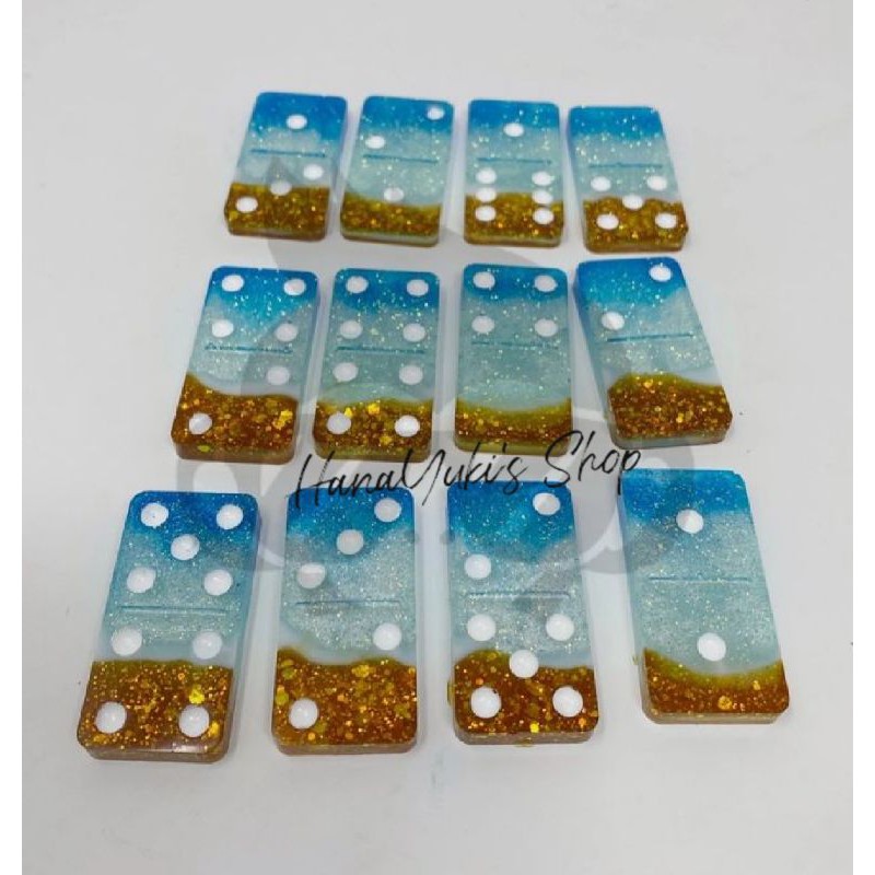 Bộ khuôn cờ Domino trong sáng tạo Resin Handmade