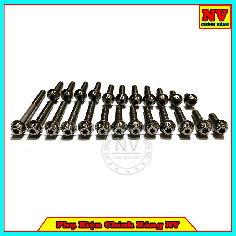 Bộ Ốc Lốc Máy Winner Mẫu Salaya Inox 304 (24 Con)