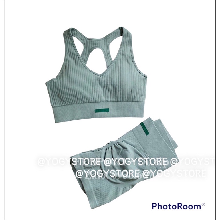 Bộ tập thể thao Gymshark Energy chất dệt cao cấp, cạp cao siêu ôm eo và nâng mông