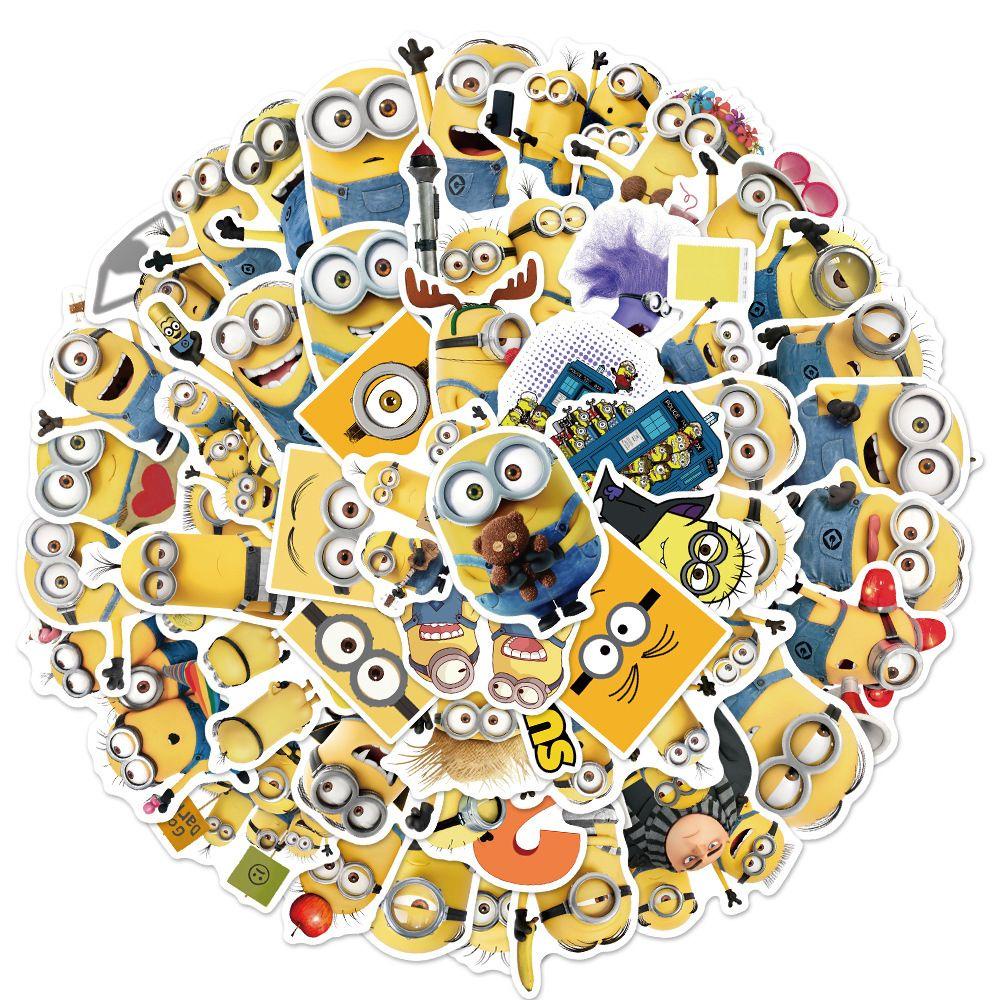 Miếng Dán Hình Anime Despicable Me Màu Vàng Chống Thấm Nước Trang Trí Laptop / Điện Thoại / Vali