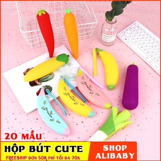 E77 Hộp bút nhựa mềm hình hoa quả