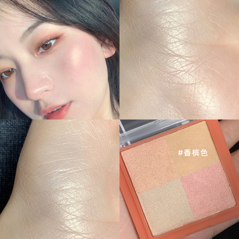 Phấn Nhũ Trang Điểm🍑FREESHIP🍑nhũ trang điểm Mắt Má Kiêm Bắt Sáng Gella's Caro Chia 4 Ô Màu | BigBuy360 - bigbuy360.vn