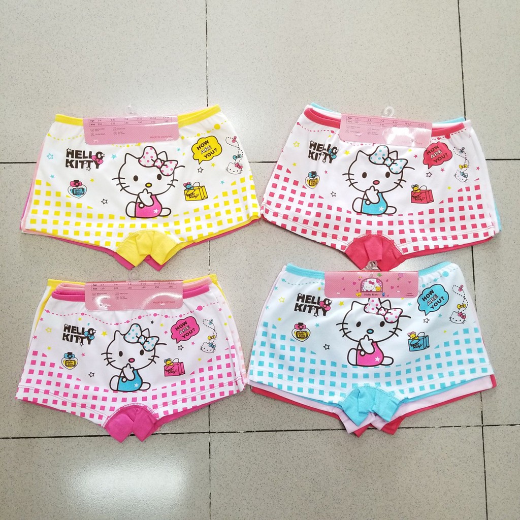 Lốc 3 quần sip cotton kitty xinh xắn cho bé gái